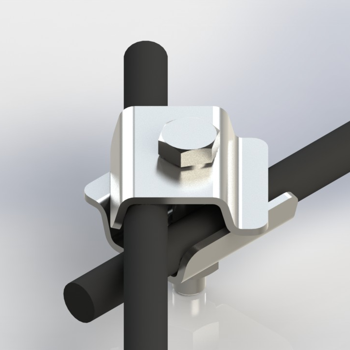 SolidWorks grapa cables 45º
