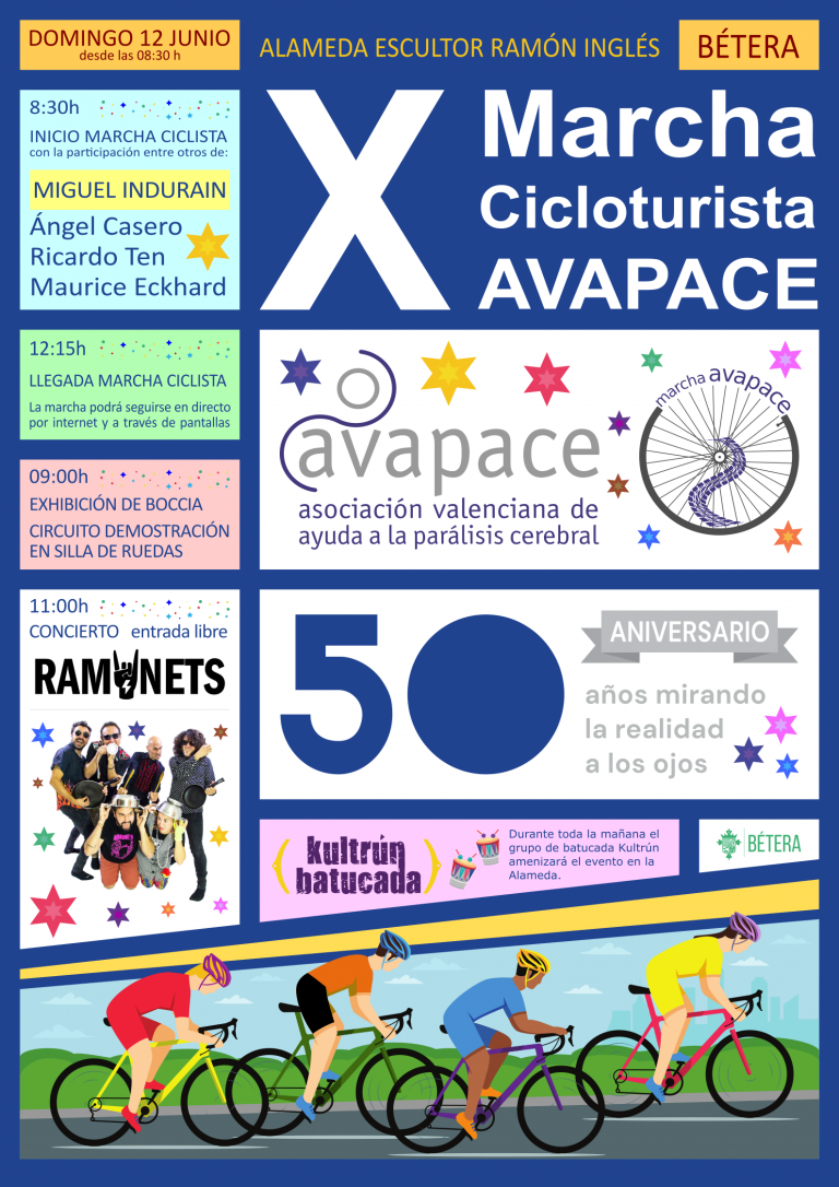 Cartel EVENTO - X marcha ciclista Avapace - 50aniversario